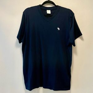 Abercrombie & Fitch Men’s Large Blue V-Neck Short Sleeve Tee